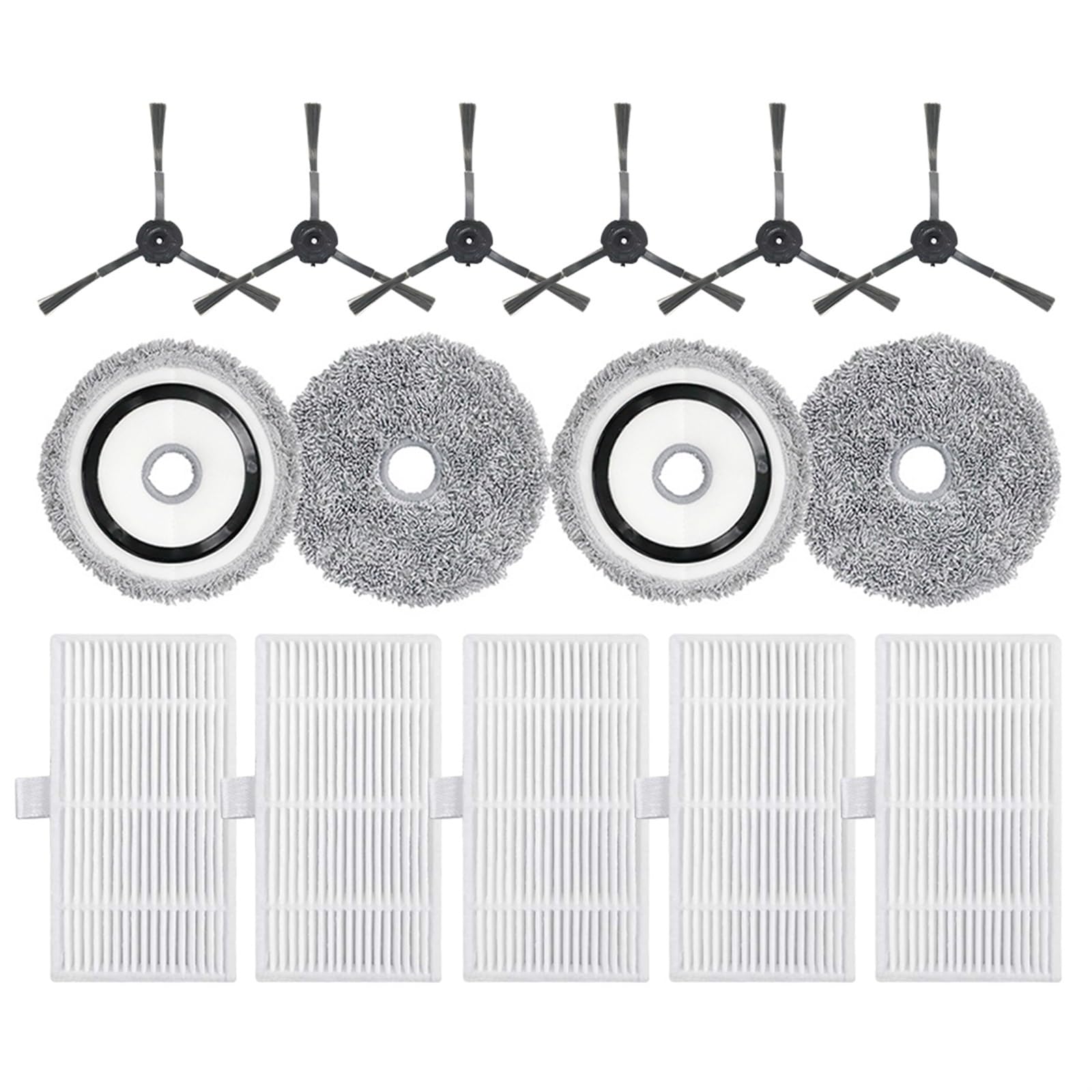 QASULER Mop Pads Filter Seitenbürste Teile, for Uwant, U200 / U200 Pro Sweeping Roboat Staubsauger Ersatzzubehör Ersatzteile Saugroboter-Wischpad(A) von QASULER