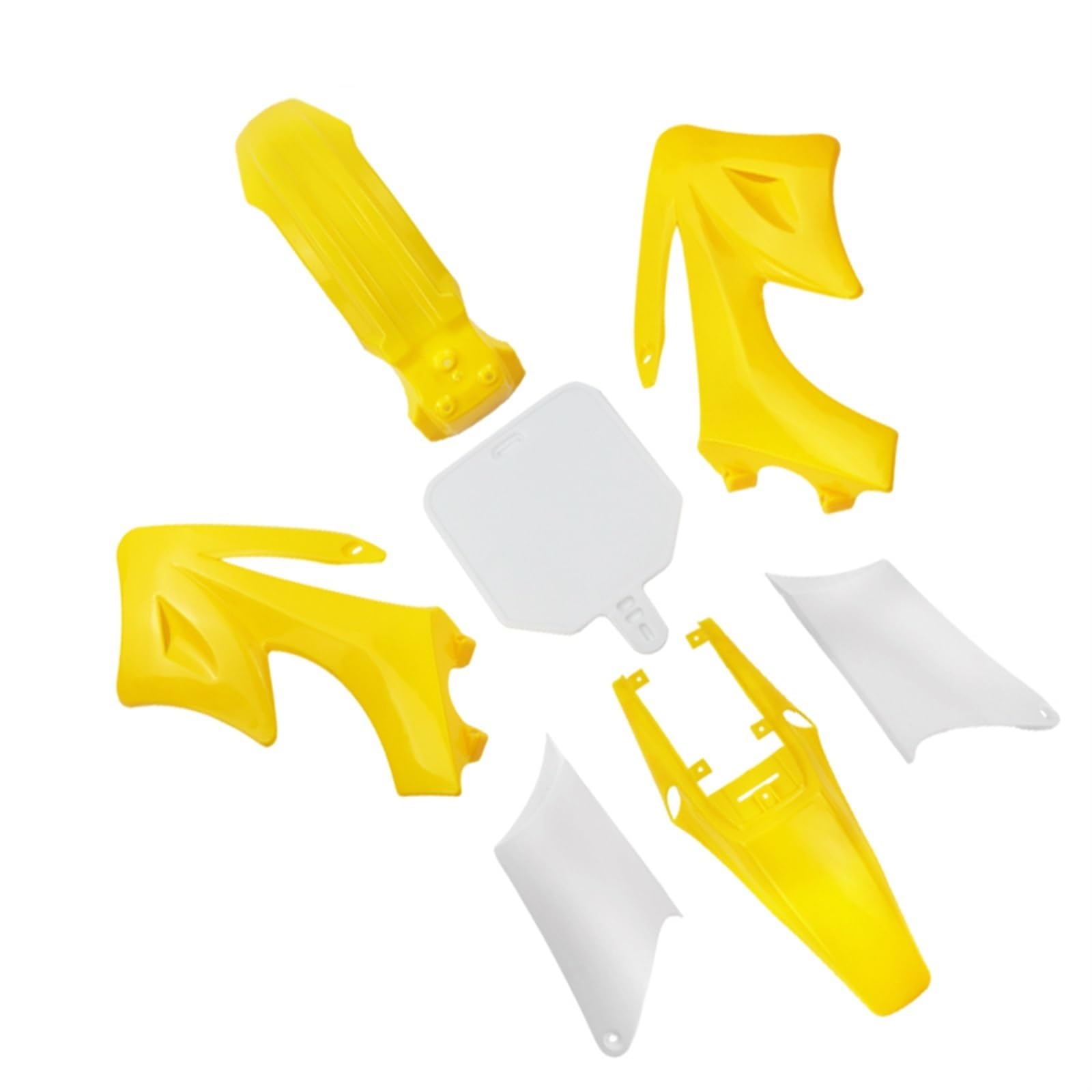 QASULER Motorrad Apollo Verkleidungskits Kotflügelverkleidung Body Kit Set 110 125 140 150 200CC, for Apollo, Pit Bike Motorrad Verkleidungs-Kotflügel-Kit(Yellow) von QASULER