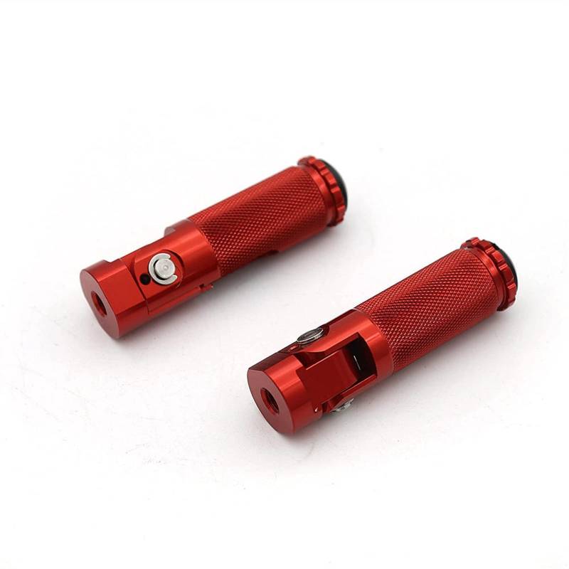 QASULER Motorrad Klappbare Fußstützen Fußrasten Fußstützen Rasten Hinten Pedale Fußrastenanlage, for Yamaha, for FZ-09 MT09 YZF R1 R6 R125 CNC Fußstütze(Red) von QASULER