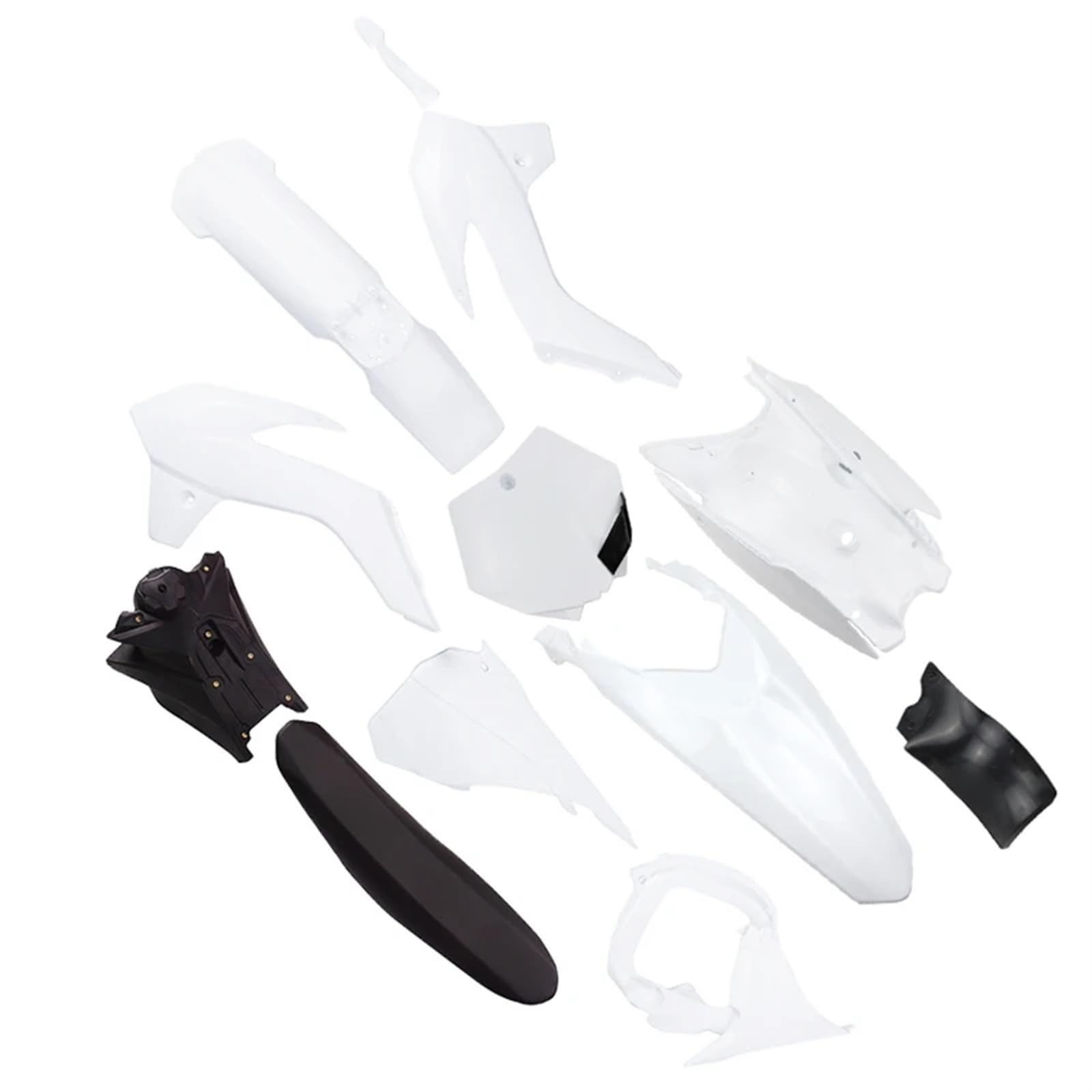 QASULER Motorrad Kunststoff Abdeckung Verkleidung Körper Kunststoff Abdeckung Kit Mit Kraftstoff Tank KT 85 Dirt Bike Pit BIK KT85 Motocross Verkleidungs-Kotflügel-Kit(White) von QASULER