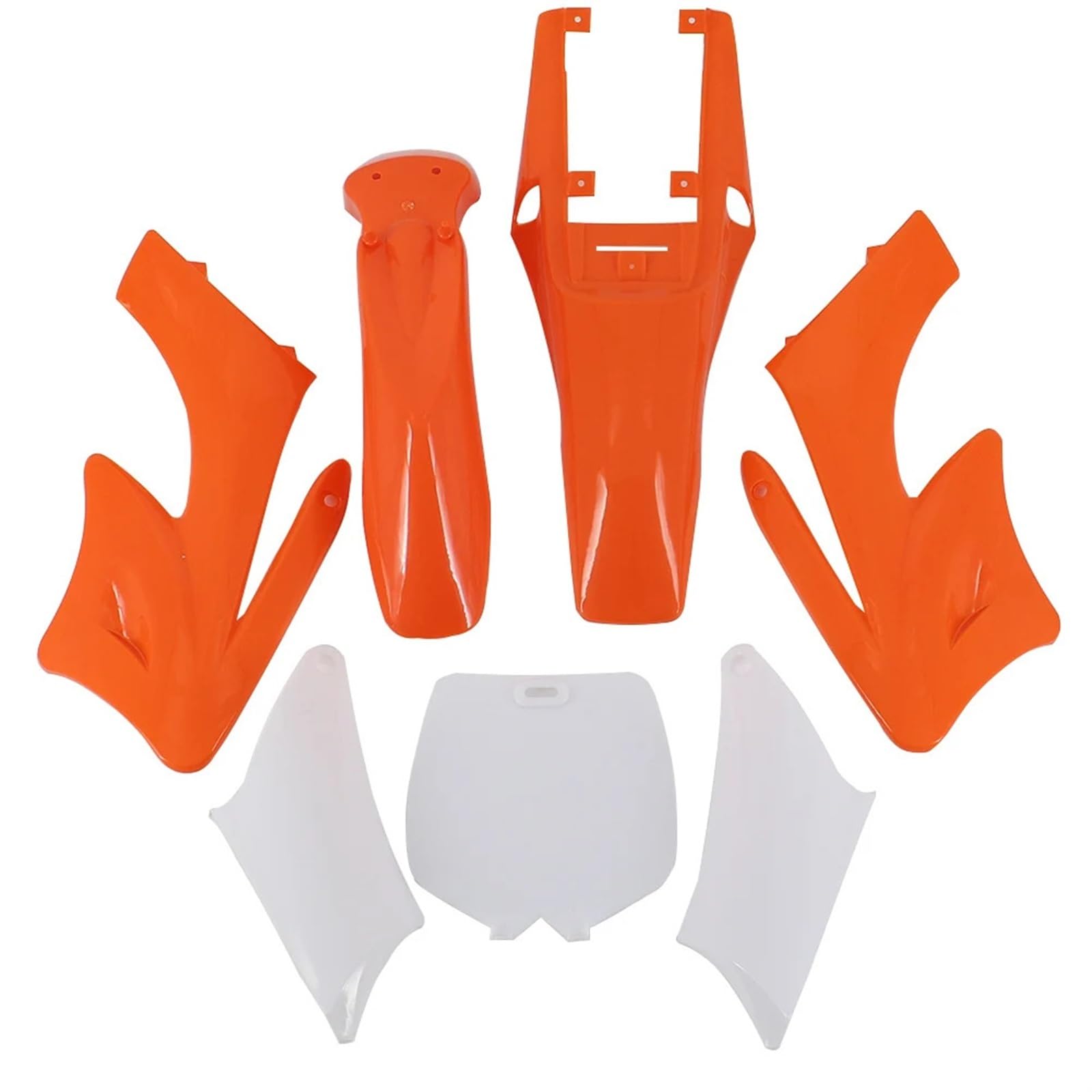 QASULER Motorrad-Kunststoffabdeckung, Verkleidungs-Sets, Kotflügel, Kotflügel, for Seat Apollo 47 49cc Motor 2-Takt Kinder Dirt Pocket Bike Zubehör Kotflügelverkleidungsset(Orange Plastic) von QASULER