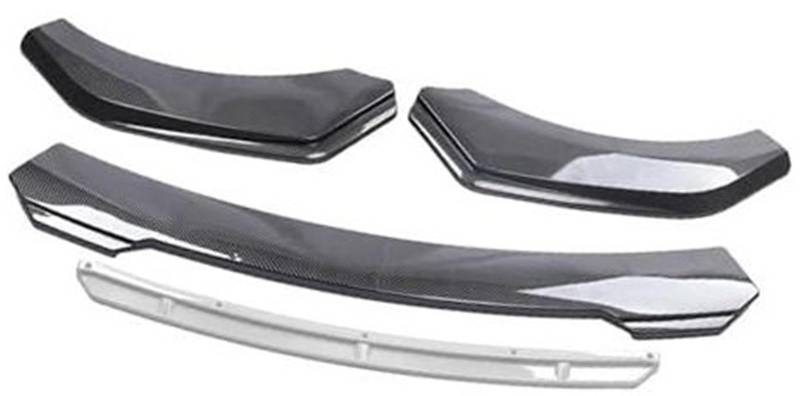 QASULER Protector Auto Frontstoßstange Lip Body Kit Spoiler Zierstreifen Stoßstange Canard Lip Splitter Außenteile, for Mazda, Spoiler Stoßfängerlippenschutz für Kraftfahrzeuge(Black Carbon White) von QASULER