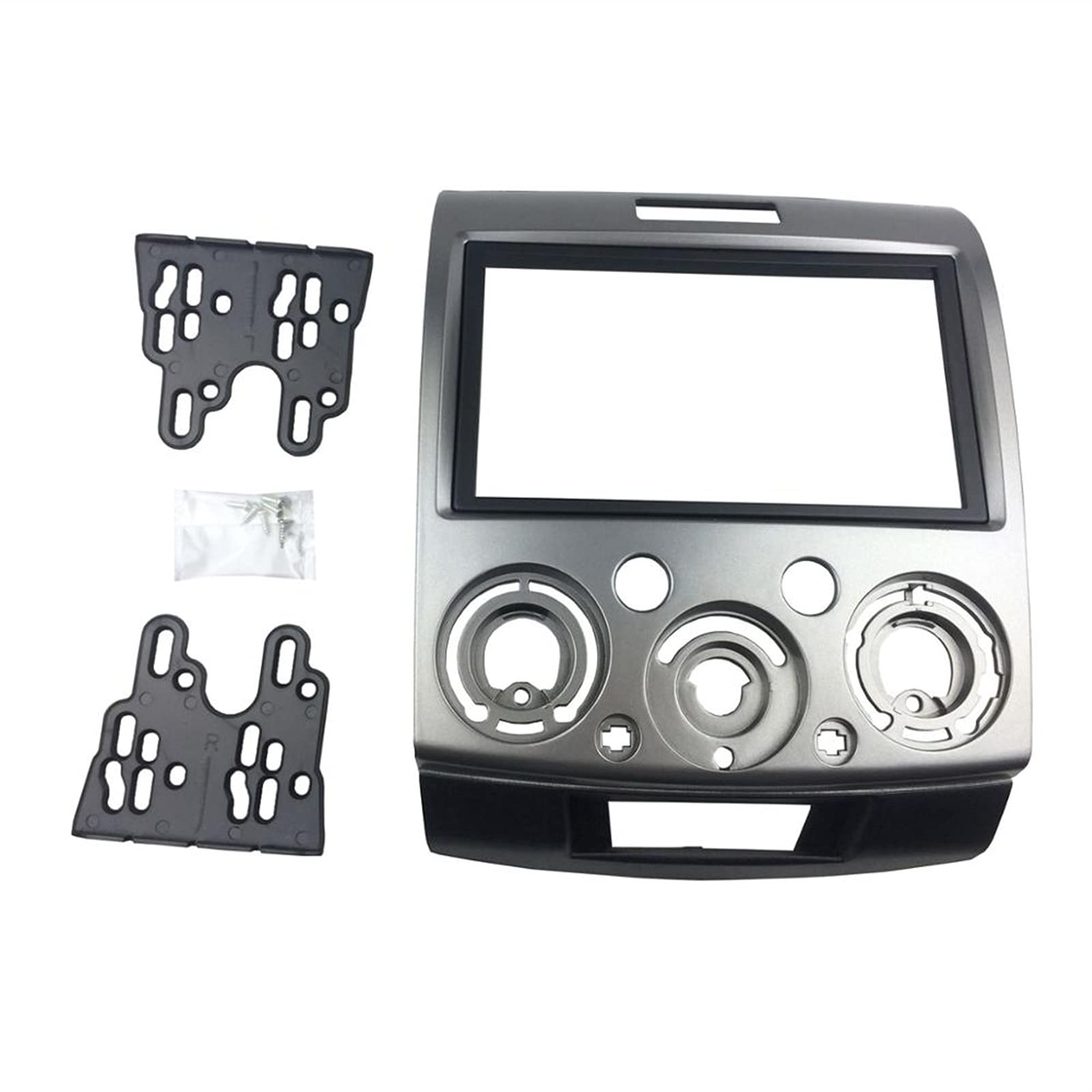 QASULER Radio-Stereo-Panel, Doppel-2-Din-Faszien-Armaturenbrett-Einbau-Verkleidungsset, Frontplattenblende, for Ford, Everest Ranger, for Mazda, BT-50 BT50 Radio-Armaturenbrett(2 din,178X100 mm) von QASULER