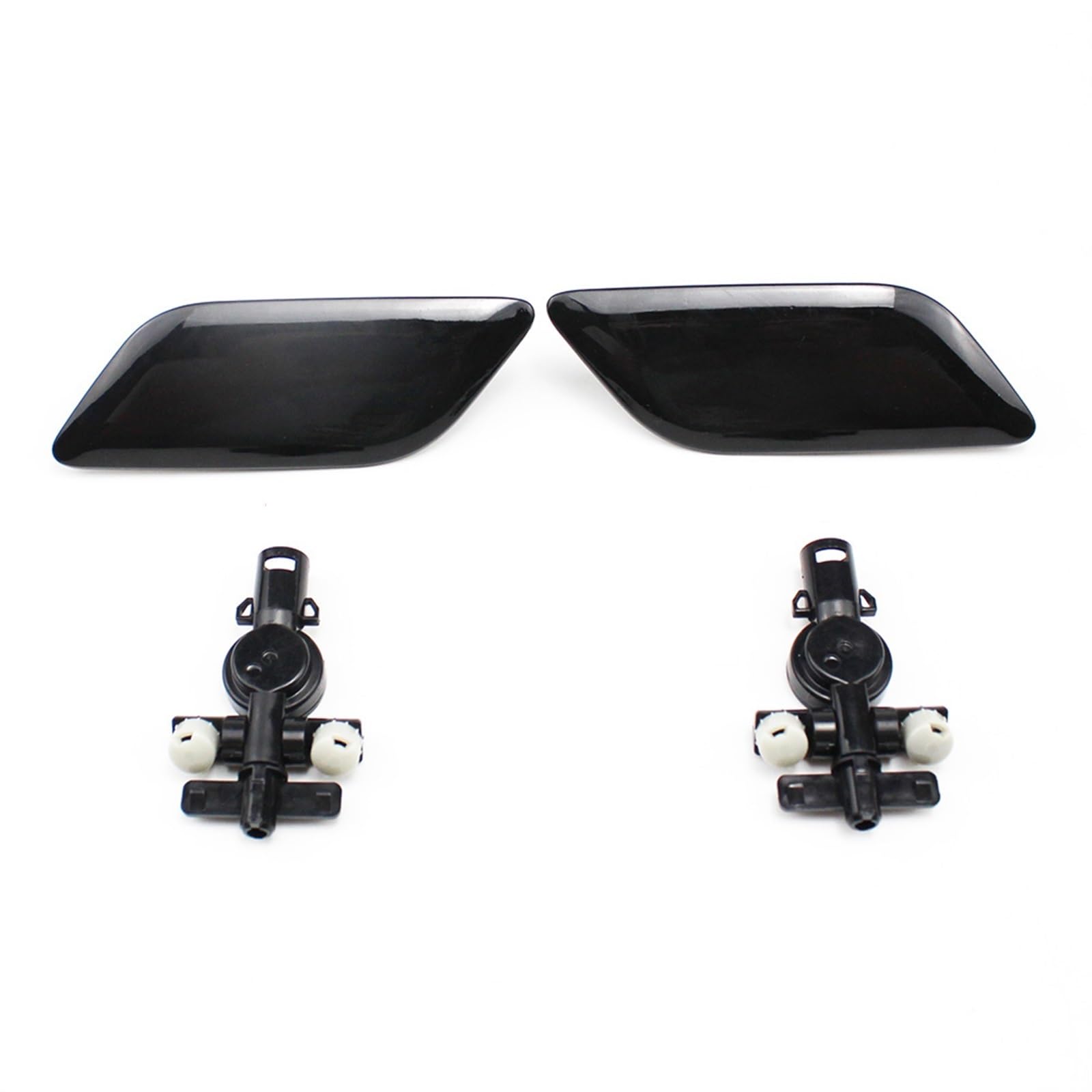 QASULER Schwarze Scheinwerfer-Scheinwerfer-Waschdüsendeckelkappe mit Stecker 85045-33060 85044-33070, for, for Toyota, for Camry 09-11 Scheinwerferwaschdüsenabdeckung(Pair) von QASULER