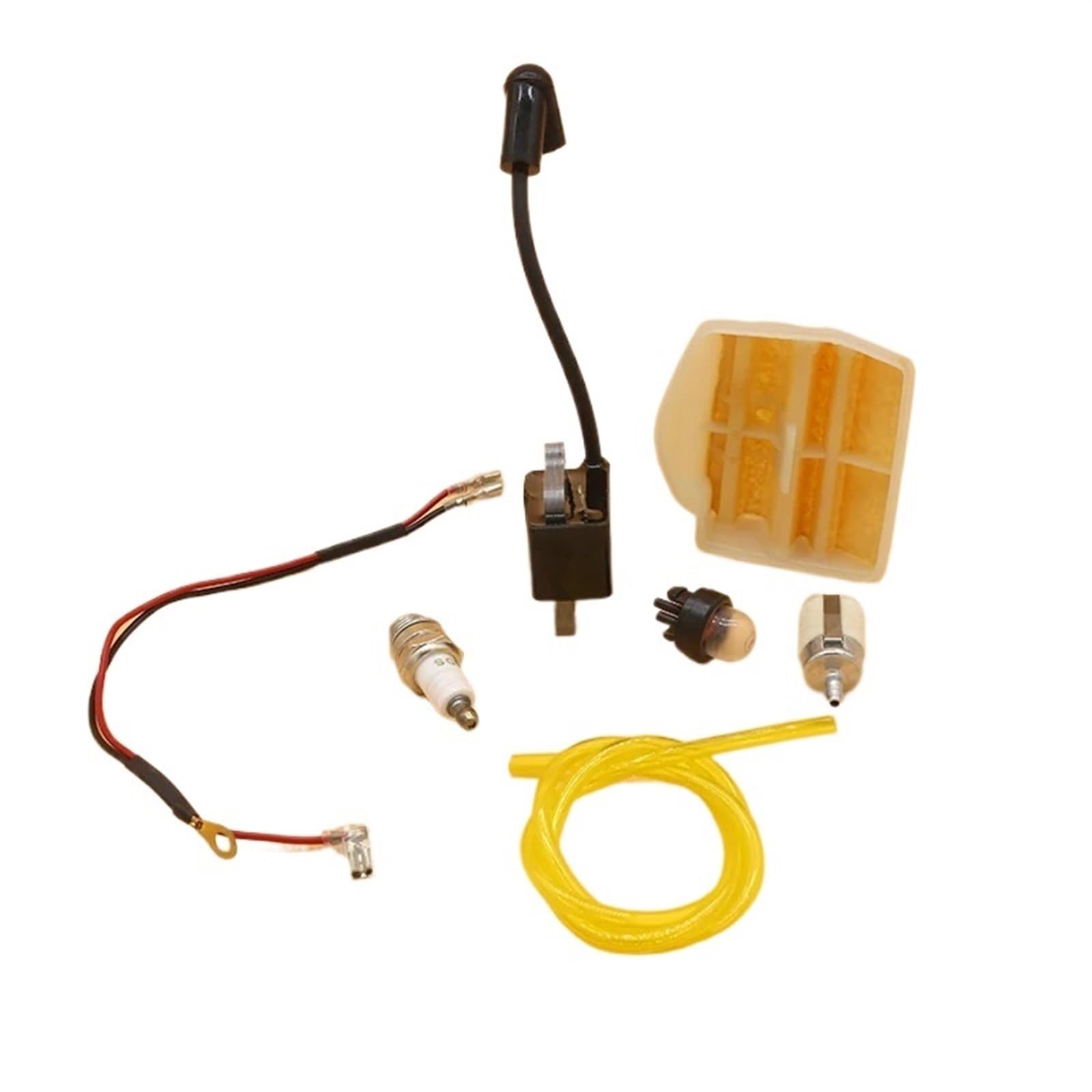 QASULER Zündspule Magneto Luftfilter Zündkerze Kit, for Husqvarna, 445 450 450E, JONSERED, 2245 2250 Garten Kettensäge Ersatzteile Luftfilter für Rasenmäher von QASULER