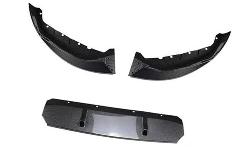 QASULER for, 5er G30 LCI 540i 525i 530i 2021–2023, Auto-Frontstoßstange, Lippenspoiler, Splitter, Diffusor, Autozubehör, Spoiler Stoßfängerlippenschutz für Kraftfahrzeuge(Black Carbon Black) von QASULER