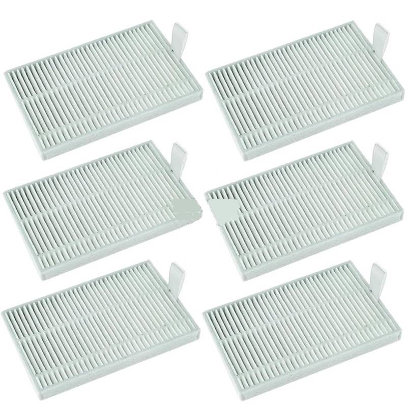 QASULER for ABIR X5 X6 X8 Ersatzbürste HEPA-Filterlappen, for ABIR X5 Roboterstaubsauger Zubehör Ersatzteile Verbrauchsmaterialien Roboter-Staubsauger-Teilesatz(6 PCS Filter) von QASULER