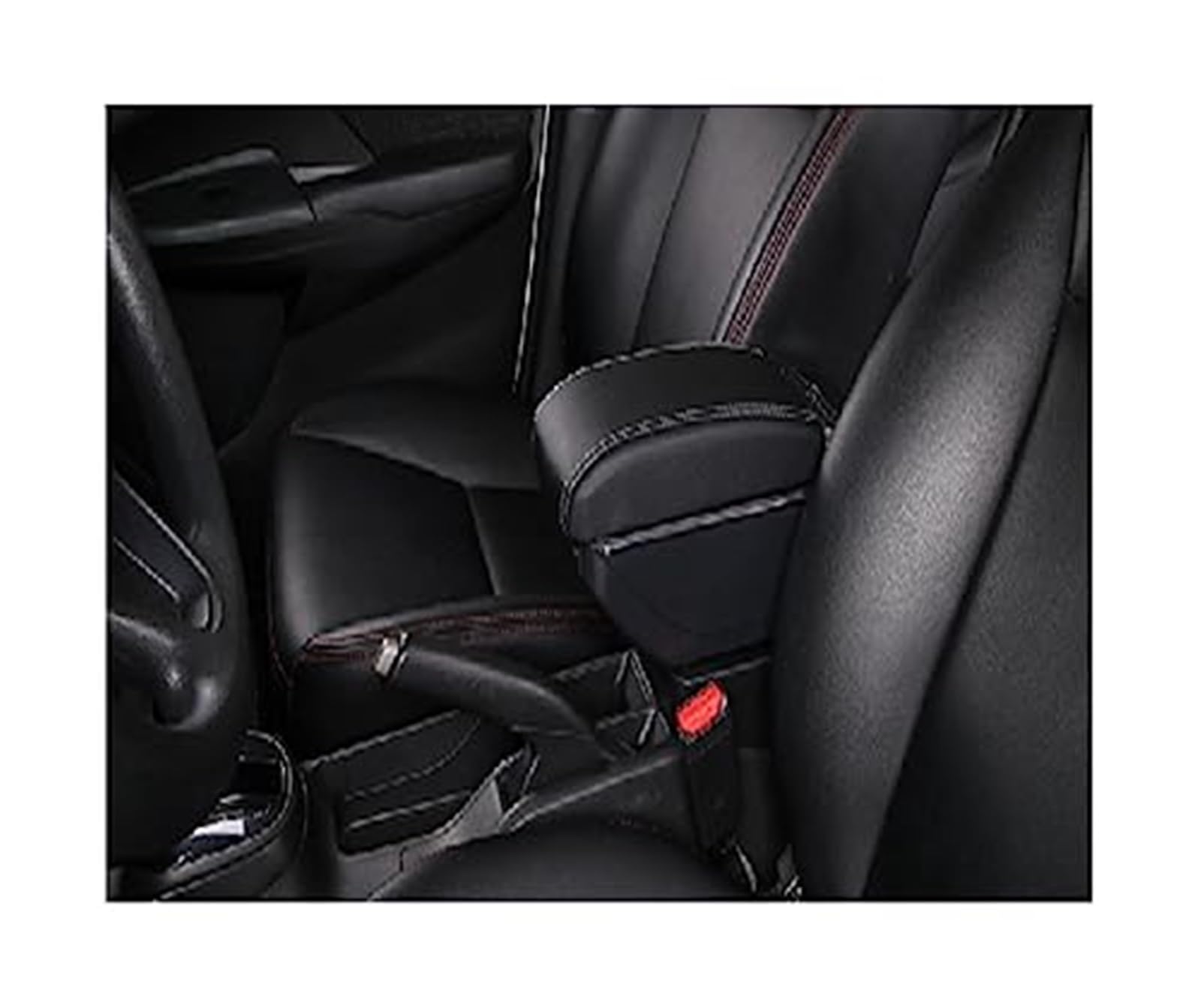 QASULER for Dacia, for Duster 2019–2022, Auto-Armlehnenbox, Mittelkonsolen-Aufbewahrung, Dekorationszubehör mit USB Auto-Mittelkonsolenabdeckung(Black D3 Black White 7usb) von QASULER