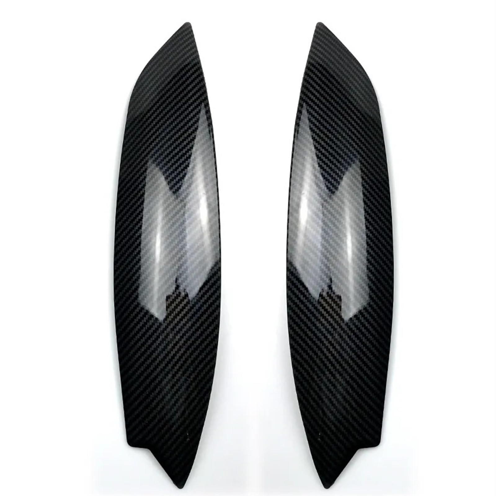 QASULER for Golf 5 MK5 GTI R 2003-2009 Auto Zubehör Carbon Fiber Scheinwerfer Augenbraue Augenlider Chrome Trim Abdeckung Lampe hauben Auto-Augenbrauen-Augenlid-Trim(Carbon Fiber Pattern) von QASULER