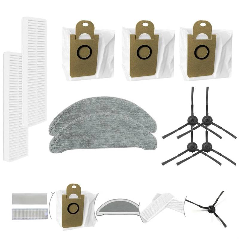 QASULER for IMOU, for RV-L11-A Staubsauger Teile Seitenbürste Filter Mopp Pad Staubbeutel Set Ersatz Zubehör Haushaltsgeräte Saugroboter-Wischpad von QASULER