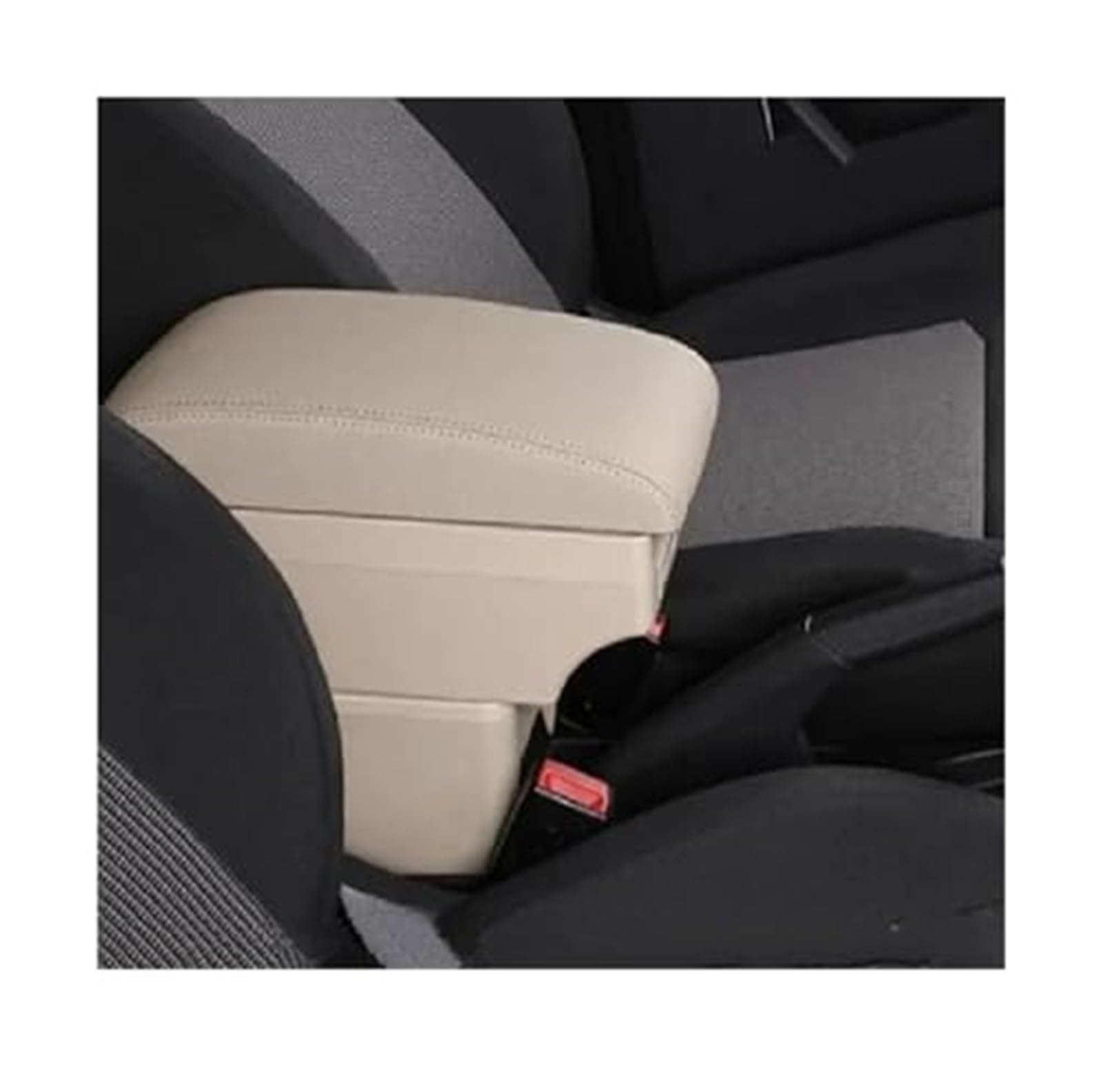 QASULER for Kia, for Picanto Auto Armlehnenbox Mittelkonsole Zentrale Aufbewahrungsbox Innenzubehör Autozubehör Auto-Mittelkonsolenabdeckung(Black C Style Beige 7usb) von QASULER