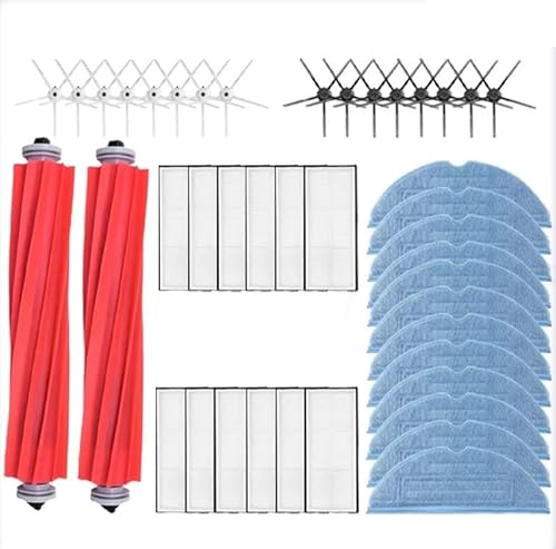 QASULER for Roborock, S7 S70 S75 S7Max s7MaxV T7S Plus Hauptbürste Hepa-Filter Mops Ersatzteile Robotic Staubsauger Zubehör Roboter-Staubsauger-Teilesatz(42pcs) von QASULER