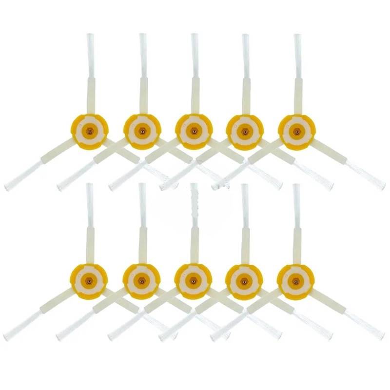 QASULER for Roomba, for 960 900 891 800 Serie Zubehör Ersatzteile Staubsauger Nachschub Kit Gummi Seitenbürste HEPA-Filter Roboter-Staubsauger-Teilesatz(10PCS Brush) von QASULER