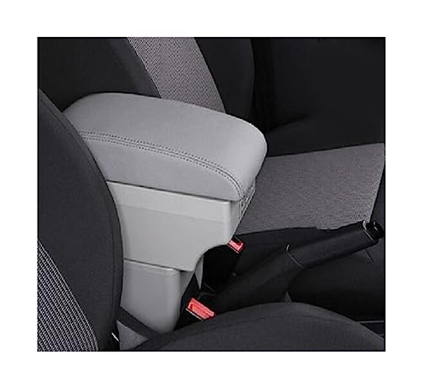 QASULER for Toyota, IQ Armlehne Box Auto Armlehne Innen Zentrale Lagerung Box Auto Zubehör Nachrüstung Teile Mit USB Auto Armlehnen Auto-Mittelkonsolenabdeckung(Black C Gray 7usb) von QASULER