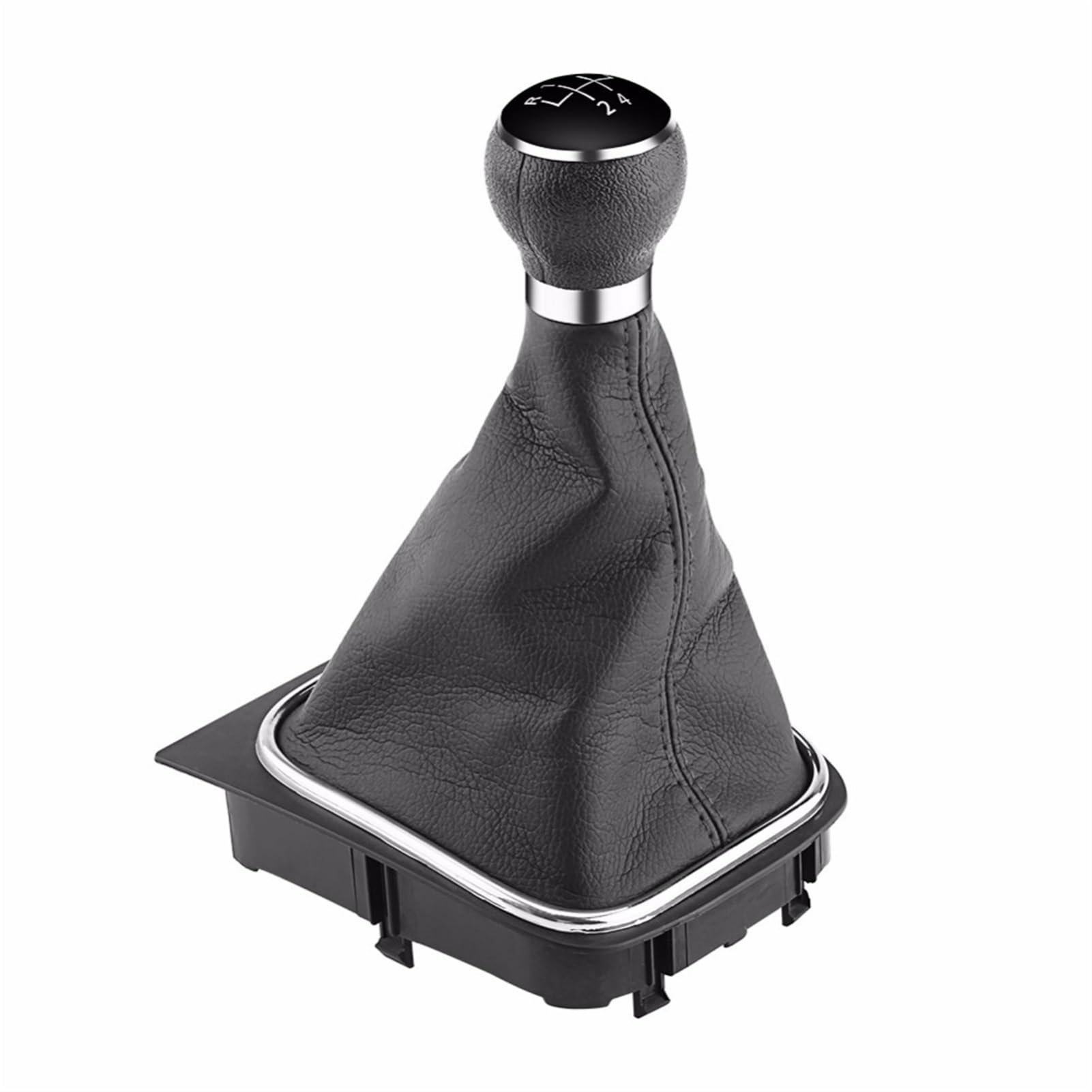 QASULER for VW, for Golf 6 MK5 MK6, for Jetta 2005–2014, Zubehör, 5-Gang-Auto-Schaltknauf, Schaltmanschette, Manschetten-Set, Auto-Styling Manueller Schaltknauf von QASULER