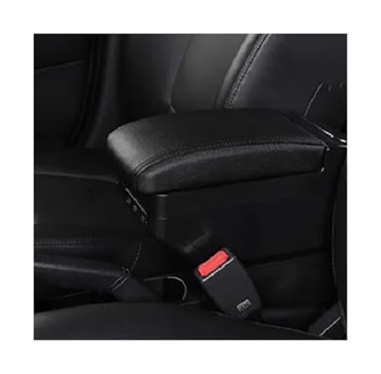 QASULER for VW, for Vento, for Polo, V 2009–2020, Auto-Armlehnenbox, Mittelkonsole, Aufbewahrungszubehör mit USB-Autozubehör Auto-Mittelkonsolenabdeckung(Black E All Black 9 USB) von QASULER