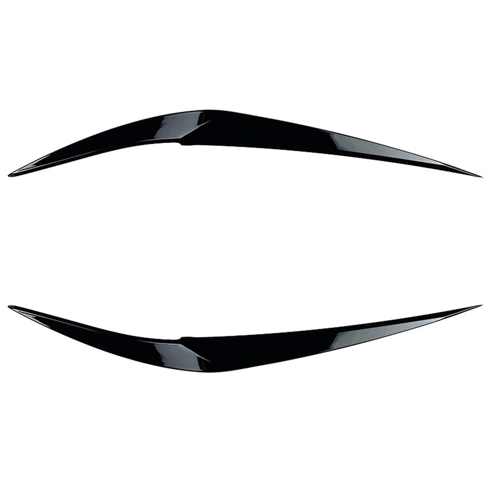 QASULER for X1 F48 F49 2015 2016-2022 2 Stück glänzend Schwarze Augenbrauen Scheinwerfer Augenlider Deckel ABS Body Kit Spoiler Zubehör Auto-Augenbrauen-Augenlid-Trim(Glossy Black) von QASULER