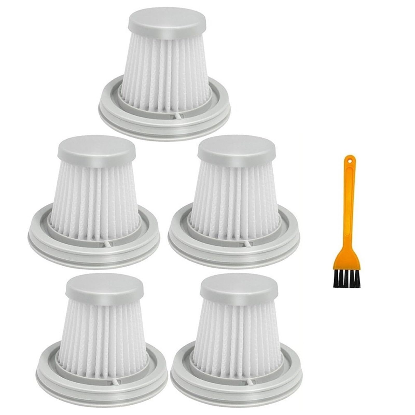 QASULER for XIAOMI-MIJIA Staubsauger waschbar, Filter Handy Home Mini Wireless Filtering Staub recycelbare Staubsauger Filterteile Austausch des Filtersatzes(5PCS and Brush) von QASULER