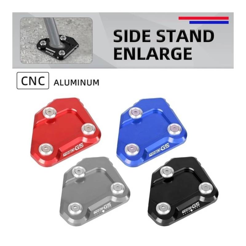 Ständer Seite Stehen Pad CNC Kickstand Fuß Seitenständer Verlängerung Stützplatte Pad Für B&M&W F750GS F850GS F900GS Abenteuer F 850 ​​750 900 GS ADV 2018-2023 von QATKXSLM