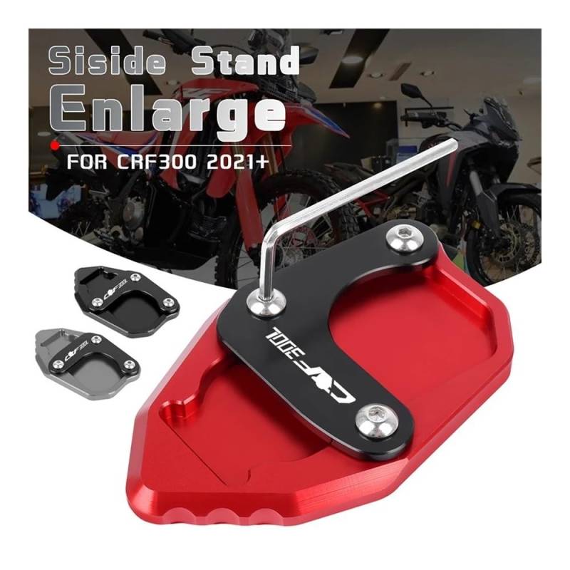 Ständer Seite Stehen Pad Für Hon&da CRF 300L CRF300L CRF300 Rally 2020 2021 2022 Motorrad CNC Ständer Verlängerung Fuß Seite Stehen Pad Unterstützung Platte von QATKXSLM