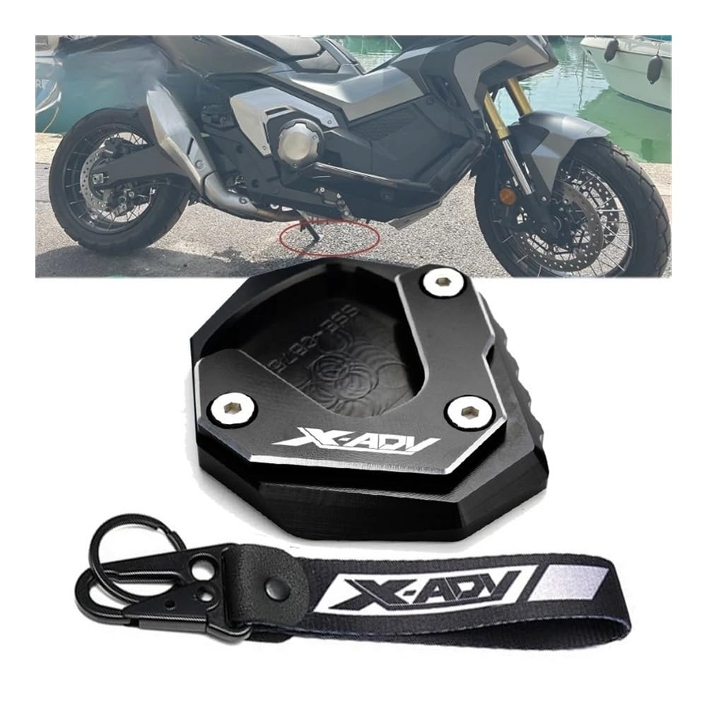 Ständer Seite Stehen Pad Für Hon&da X ADV XADV 750 XADV750 2017-2023 2020 2021 2022 Motorrad CNC Zubehör Seitenständer Ständer Vergrößerungspad Schlüsselanhänger von QATKXSLM