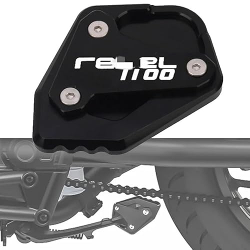 Ständer Seite Stehen Pad Motorrad CNC Ständer Fuß Seite Stehen Verlängerung Pad Unterstützung Vergrößern Platte Für H&ON&DA Rebel CMX1100 CM1100 CMX 1100 2020-2023 von QATKXSLM