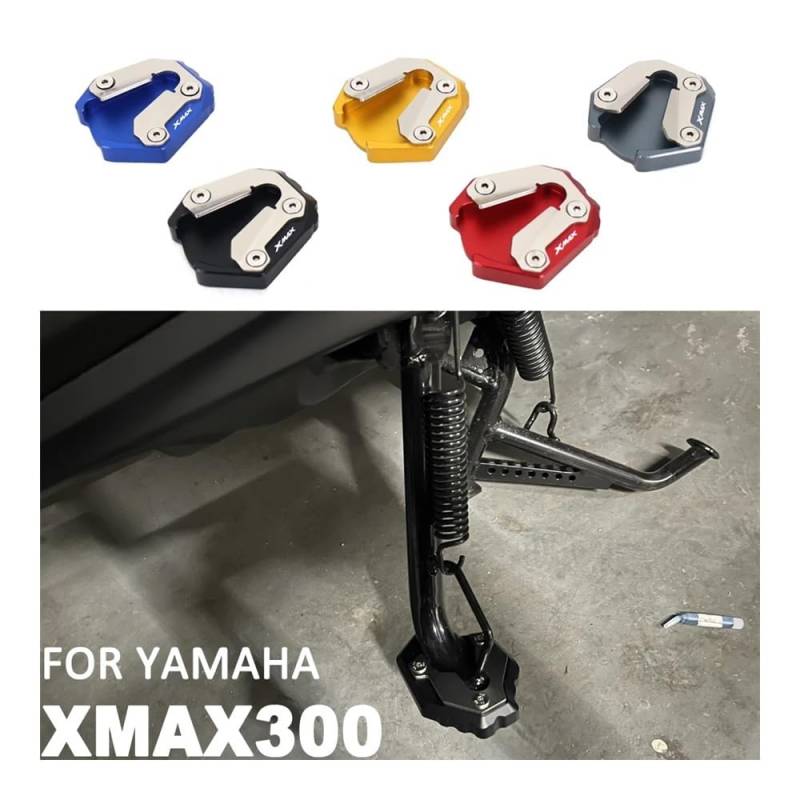 Ständer Seite Stehen Pad Motorrad Ständer Fuß Seite Stehen Verlängerung Pad Unterstützung Platte FÜR Yam&aha XMAX300 Xmax300 Xmax 300 2021- von QATKXSLM