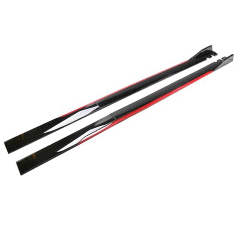 Auto Seitenschweller für Opel Vectra B 1995–2002,Automotive Spoilerlippe Lower Side Bottom Line Extensions Splitter Lip 2.2m Car Winglet Diffusor,A-Red von QAZCFTBH