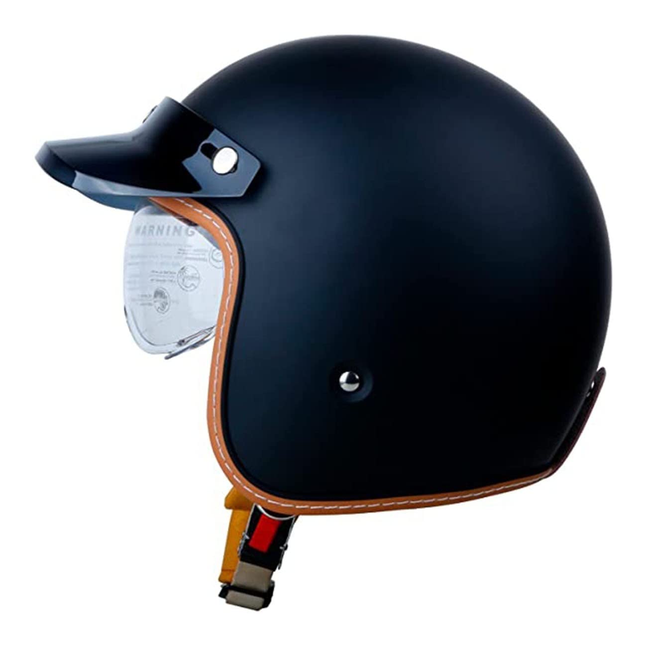 3/4 Jethelm Roller-Helm Motorradhelm Mit Sonnenblende Offener Sturzhelm Scooter-Helm DOT/ECE-Zugelassen Mopedhelm Cruiser Deutscher Stil Brain-Cap Halbhelme 7,XXL von QAZXCVB