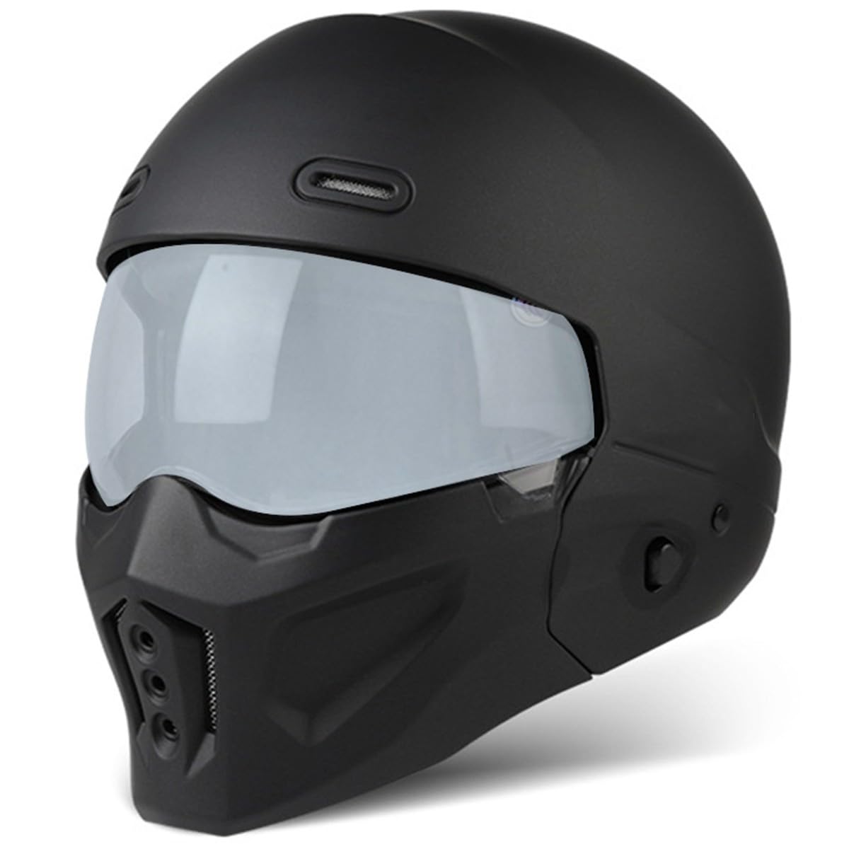 Halbschalenhelm Motorradhelm Herren Damen Retro Motorrad Jethelm Halbhelm Mit Visier 3/4 Kombinationshelm DOT/ECE-Zertifizierung Offenem Helm Scooter-Helm 3,M:57-58CM von QAZXCVB