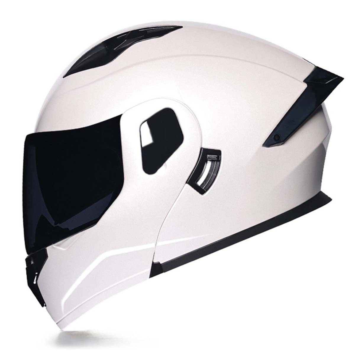 Integralhelm Motorradhelm Klapphelm Erwachsene Sturzhelm Mopedhelm ECE/DOT Zertifiziert Vollvisierhelm Motorrad Helme Mit Doppelvisier Lüftungssystem Für Herren Und Damen 16,XL:61-62CM von QAZXCVB