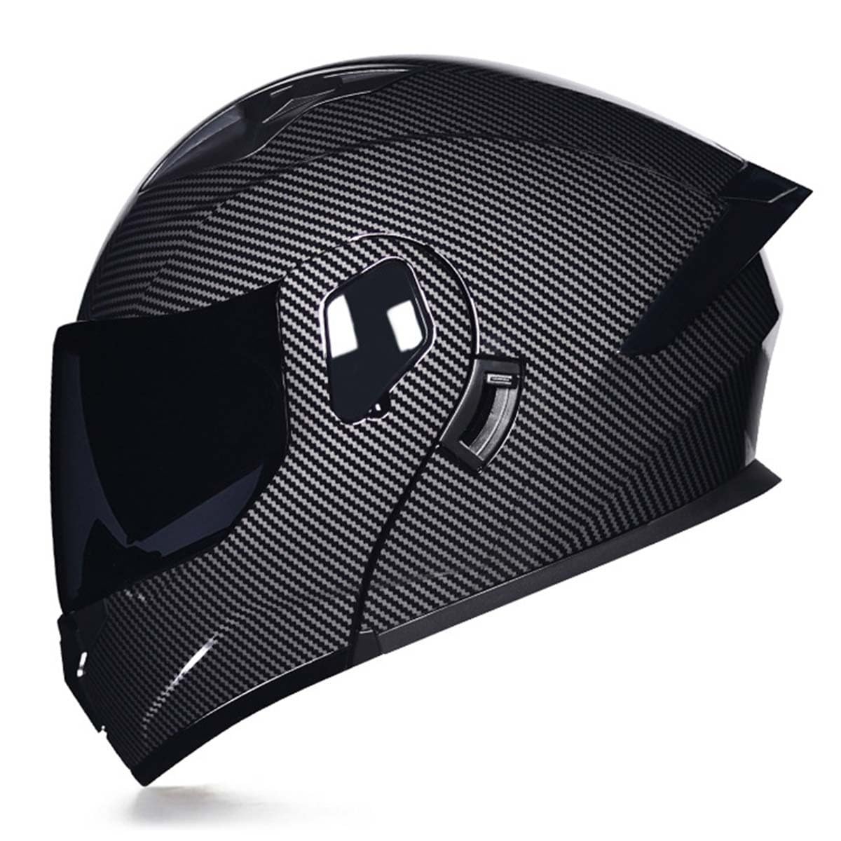 Integralhelm Motorradhelm Klapphelm Erwachsene Sturzhelm Mopedhelm ECE/DOT Zertifiziert Vollvisierhelm Motorrad Helme Mit Doppelvisier Lüftungssystem Für Herren Und Damen 18,M:57-58CM von QAZXCVB