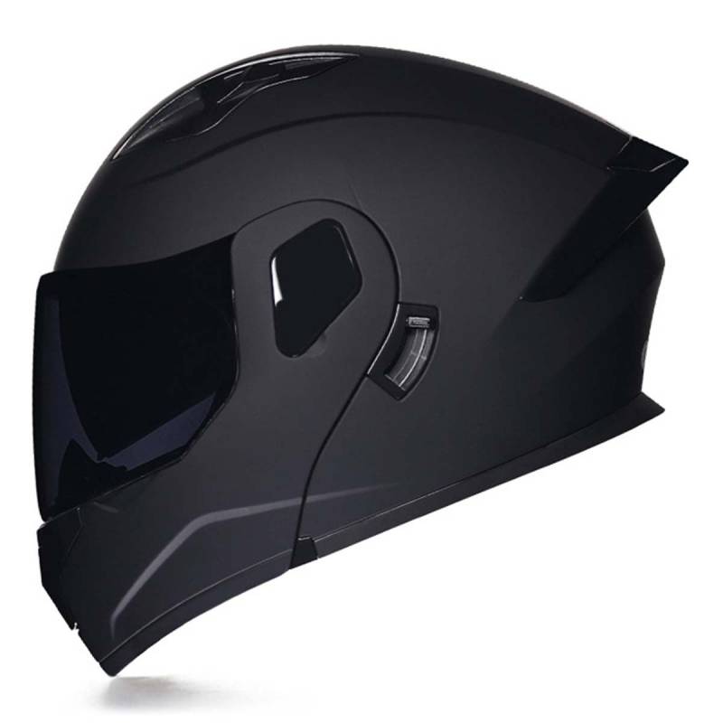 Integralhelm Motorradhelm Klapphelm Erwachsene Sturzhelm Mopedhelm ECE/DOT Zertifiziert Vollvisierhelm Motorrad Helme Mit Doppelvisier Lüftungssystem Für Herren Und Damen 4,XL:61-62CM von QAZXCVB