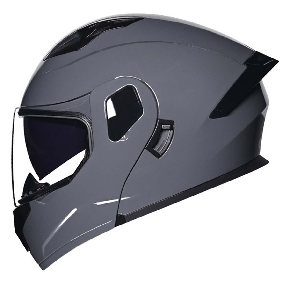 Integralhelm Motorradhelm Klapphelm Erwachsene Sturzhelm Mopedhelm ECE/DOT Zertifiziert Vollvisierhelm Motorrad Helme Mit Doppelvisier Lüftungssystem Für Herren Und Damen 5,M:57-58CM von QAZXCVB