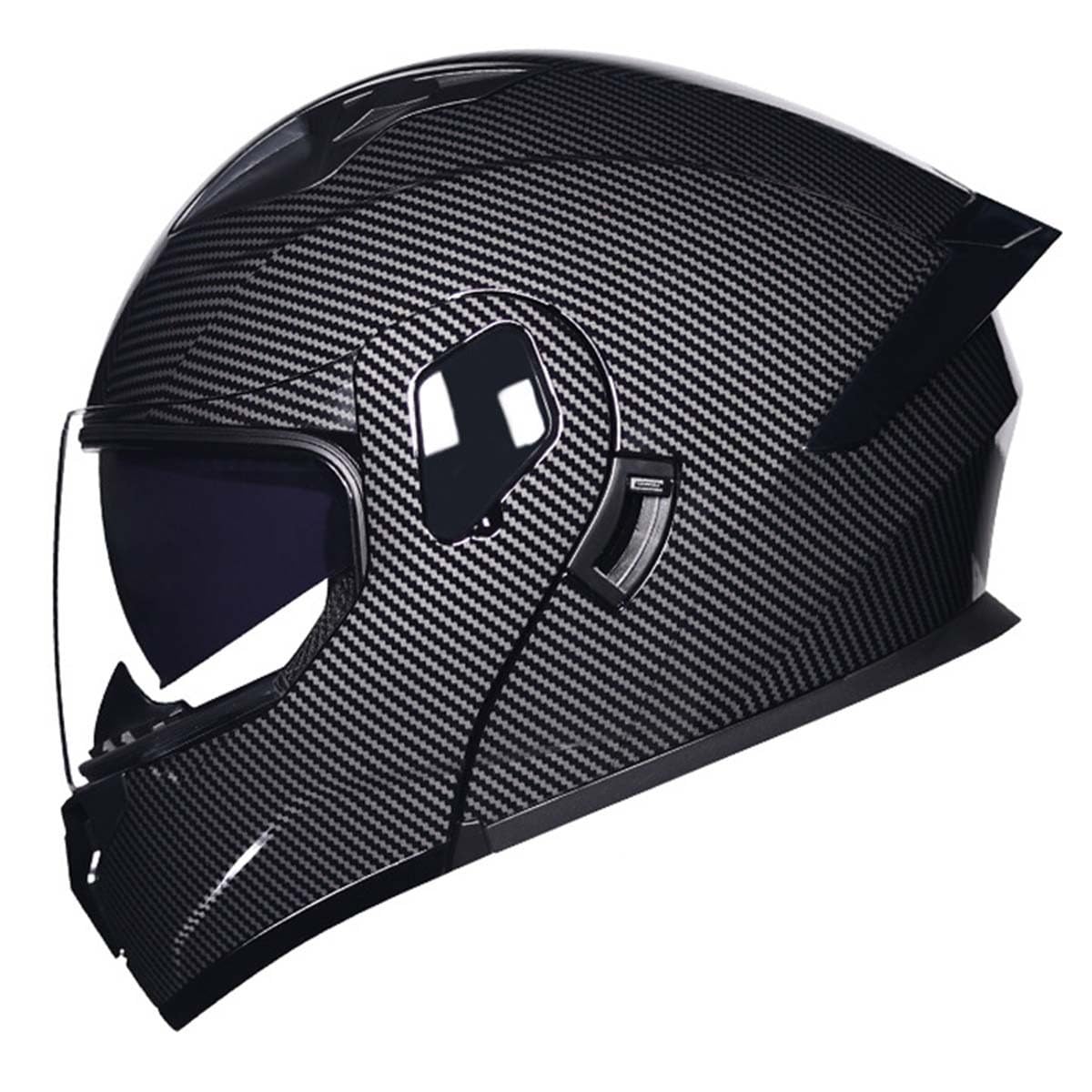 Klapphelm Integralhelm Mit Doppelvisier Integriert Motorradhelm Motorradhelm Motorrad Full Face Helm Klapphelm DOT/ECE Zertifiziert Racing Helm Für Damen Herren 2,XL:61-62CM von QAZXCVB