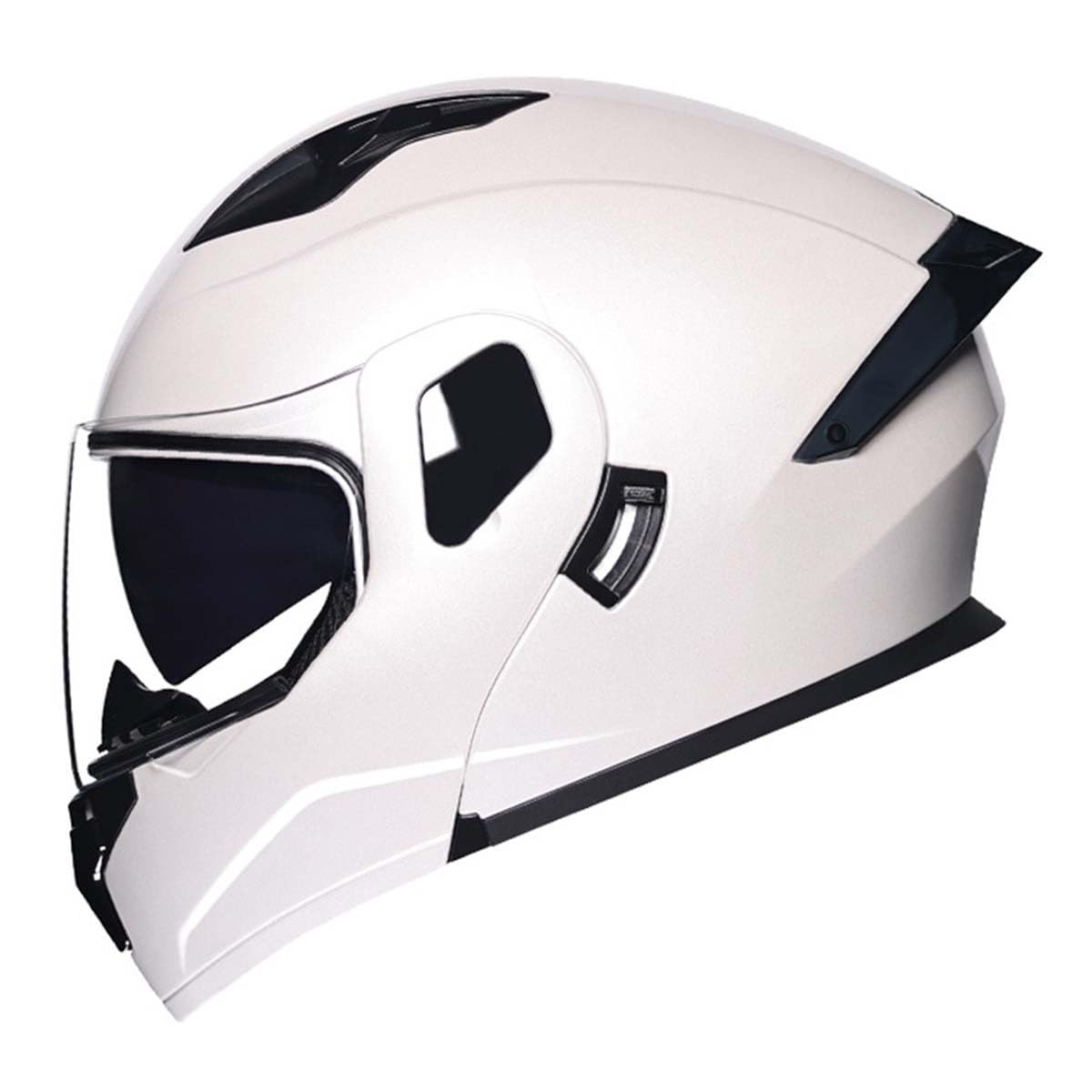 Klapphelm Motorrad Helm Motorradhelm Mit Doppelvisier Flip Vollvisierhelm Rollerhelm for Damen Und Herren DOT/ECE Zertifiziert Erwachsene Motocross Helm 5,M:57-58CM von QAZXCVB