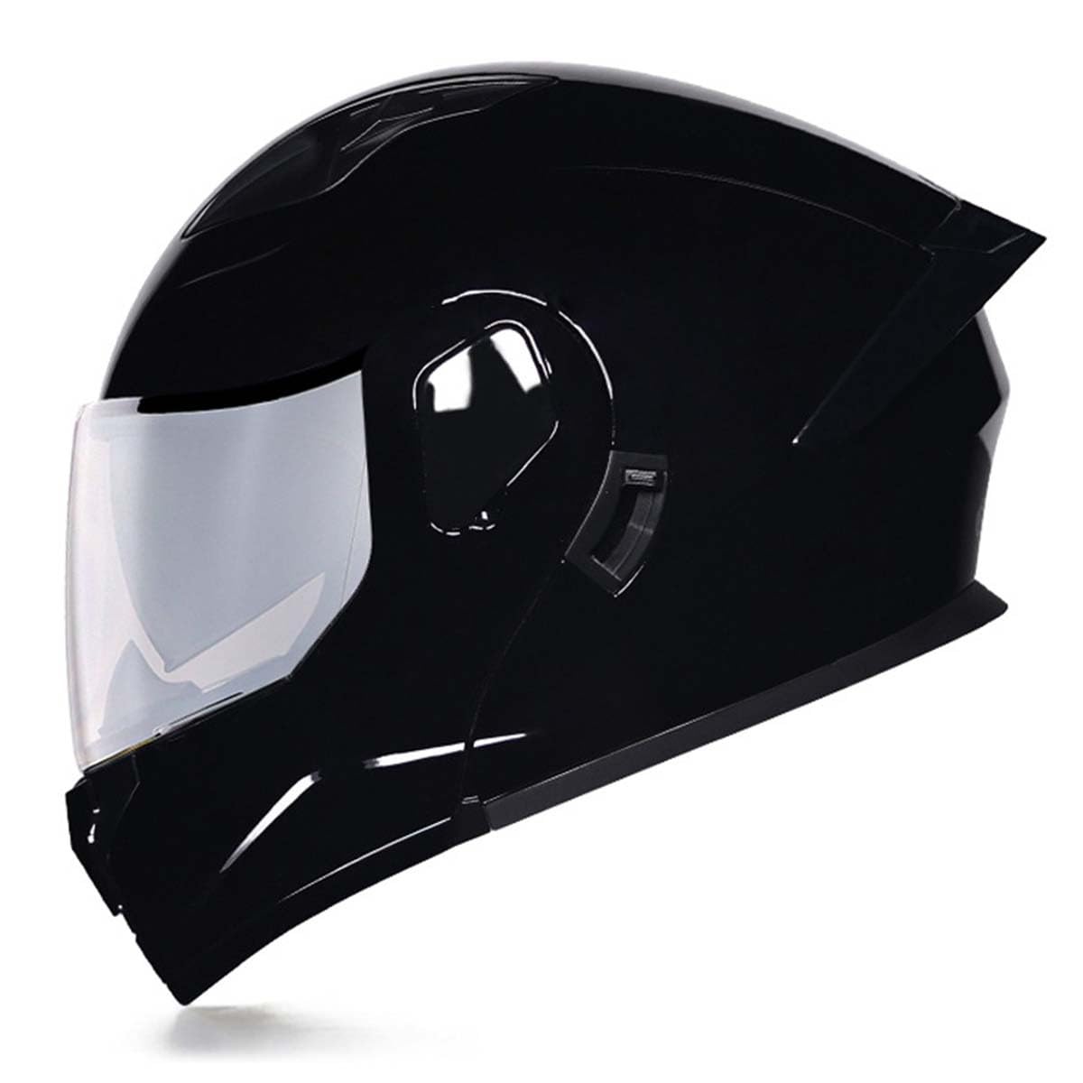 Klapphelm Motorradhelm DOT/ECE Zertifiziert Flip Vollvisierhelm Motorrad Schutzhelm Mit Doppelvisier Integrierter Helm Für Männer Und Frauen Abnehmbares Futter 15,XL:61-62CM von QAZXCVB