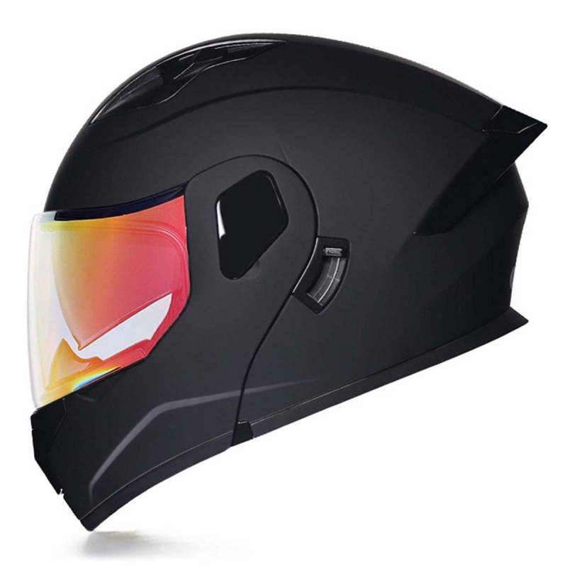 Klapphelm Motorradhelm DOT/ECE Zertifiziert Flip Vollvisierhelm Motorrad Schutzhelm Mit Doppelvisier Integrierter Helm Für Männer Und Frauen Abnehmbares Futter 5,M:57-58CM von QAZXCVB