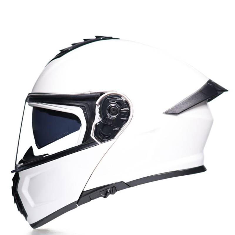 Klapphelm Motorradhelm Für Damen Herren Mit Doppelvisier Integrierter Helm Sturzhelm,Integralhelm Racing Helm ECE Zertifiziert Stoßfester Motocross Helm Vollvisierhelm 1,3XL von QAZXCVB