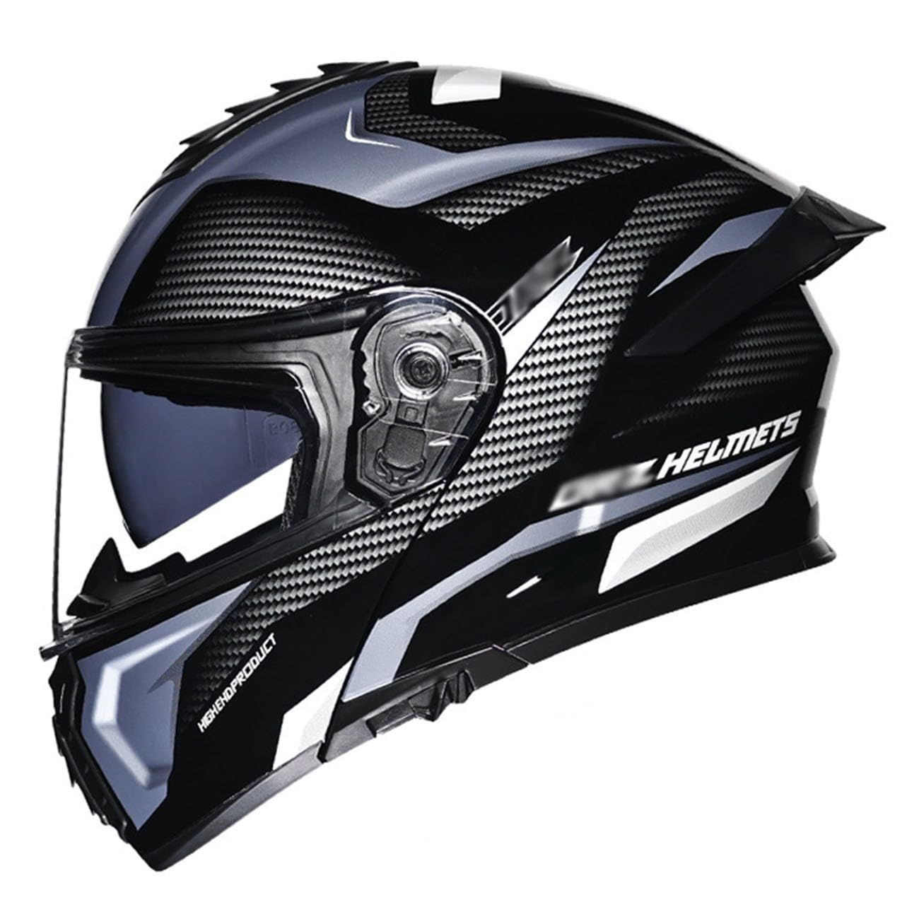 Klapphelm Motorradhelm Für Damen Herren Mit Doppelvisier Integrierter Helm Sturzhelm,Integralhelm Racing Helm ECE Zertifiziert Stoßfester Motocross Helm Vollvisierhelm 9,3XL von QAZXCVB