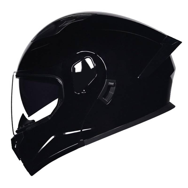 Modularer Motorradhelm Klapphelm Vollvisierhelm ECE/DOT Zertifiziert Sturzhelm Rollerhelm Integralhelm Mit Doppelvisier Motorrad Helm Für Herren Damen Erwachsene 10,L:59-60CM von QAZXCVB