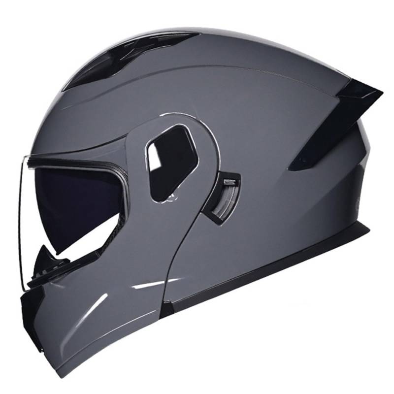 Modularer Motorradhelm Klapphelm Vollvisierhelm ECE/DOT Zertifiziert Sturzhelm Rollerhelm Integralhelm Mit Doppelvisier Motorrad Helm Für Herren Damen Erwachsene 6,M:57-58CM von QAZXCVB