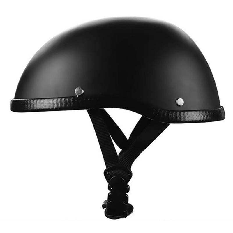 Motorrad Halbhelme Brain-Cap Halbschale Jet-Helm Roller-Helm ECE-Zulassung Deutsche Stil Motorradhelm Offenem Helm Mit Schnellverschluss Schnalle Für Cruiser Moped Scooter 8,L:55-60CM von QAZXCVB