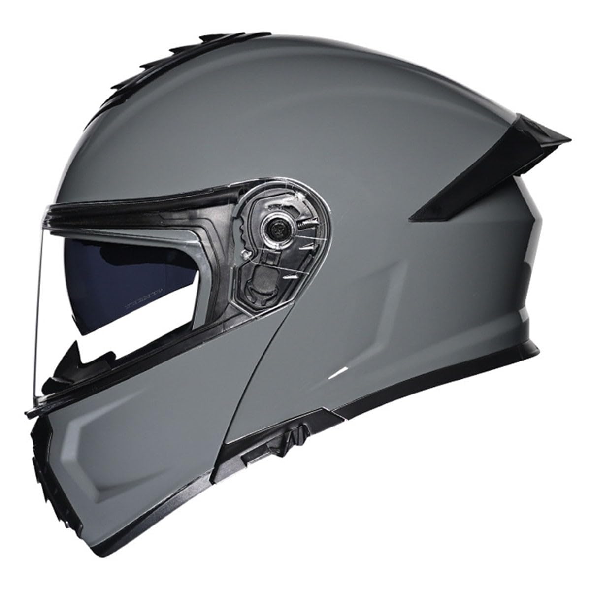 Motorradhelm Integrierter Klapphelm DOT/ECE Zertifiziert Flip Vollvisierhelm Motorrad Schutzhelm Mit Doppelvisier Integralhelm Motocross Helm Für Männer Und Frauen 5,3XL:65-66CM von QAZXCVB