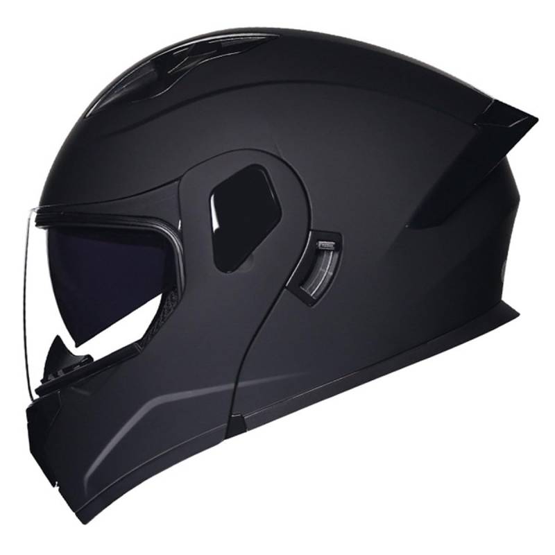 Motorradhelm Klapphelm ECE/DOT Zertifiziert Integralhelm Motorrad Sturzhelm Rollerhelm Mit Doppelvisier Vollvisierhelm Off Road Helm Für Herren Damen Erwachsene 1,XXL:63-64CM von QAZXCVB