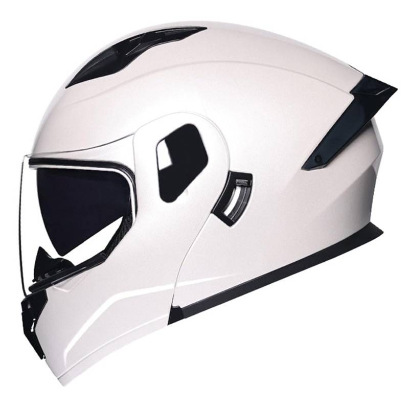 Motorradhelm Klapphelm ECE/DOT Zertifiziert Integralhelm Motorrad Sturzhelm Rollerhelm Mit Doppelvisier Vollvisierhelm Off Road Helm Für Herren Damen Erwachsene 13,XL:61-62CM von QAZXCVB