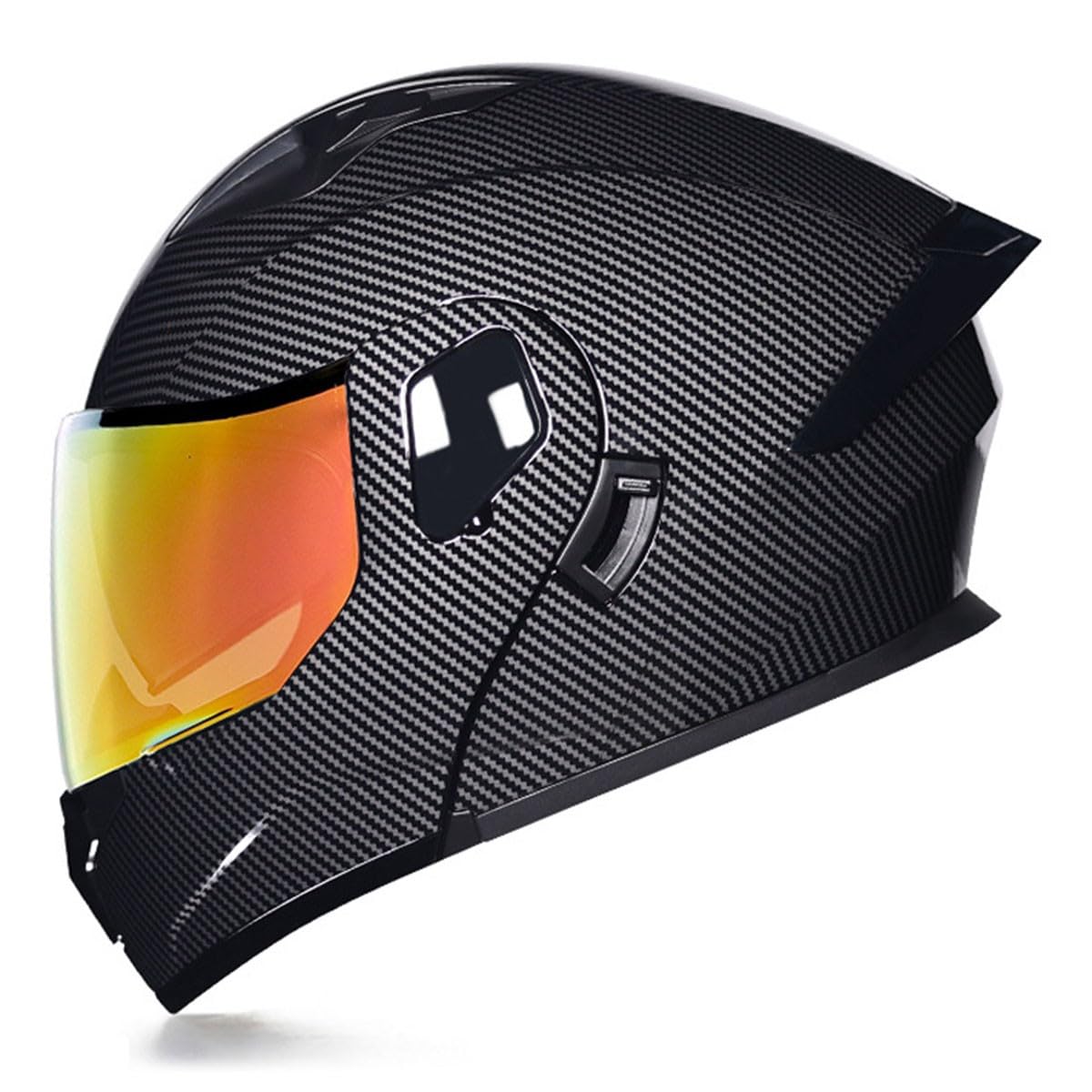 Motorradhelm Klapphelm Integralhelm DOT/ECE-Zugelassener Flip Vollvisierhelm Motocross Helm Mit Doppelvisier Modularer Helm Für Erwachsene Männer Und Frauen 13,XL:61-62CM von QAZXCVB