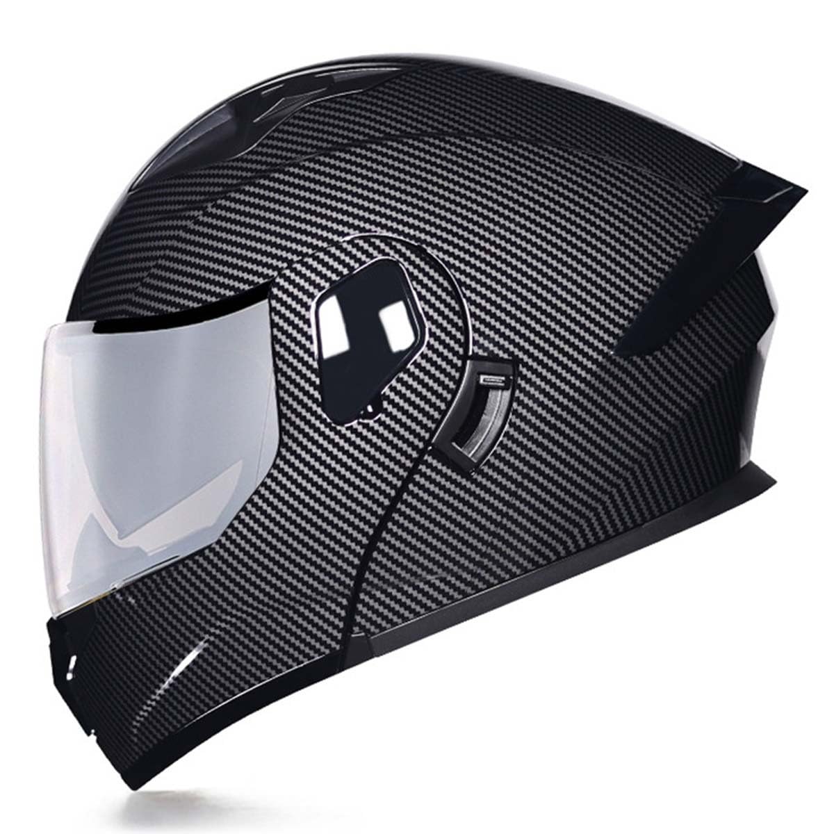 Motorradhelm Klapphelm Modulare Helm DOT/ECE Zertifiziert Integralhelm Mit Doppelvisier Rollerhelm Racing Helm Motocross Helm Für Erwachsene Frauen Männer 21,L:59-60CM von QAZXCVB