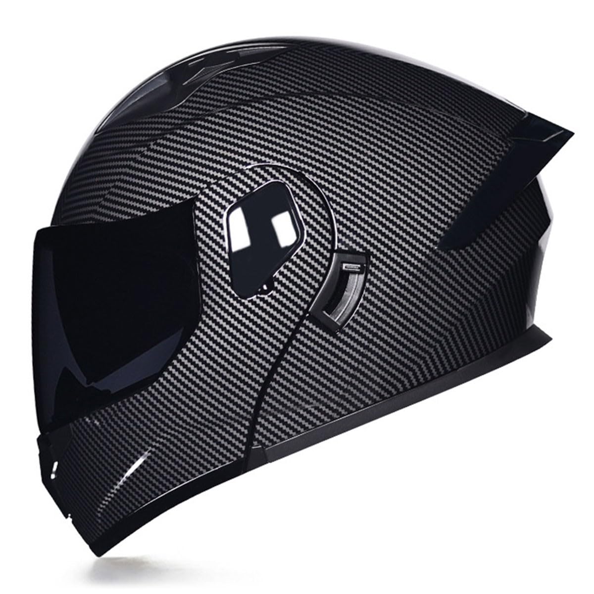 Motorradhelm Klapphelm Motorrad Integralhelm Für Damen Herren Mit Doppelvisier Modularer Motocross Helm Rollerhelm DOT/ECE Zertifiziert Flip Vollvisierhelm Sturzhelm 17,XL:61-62CM von QAZXCVB