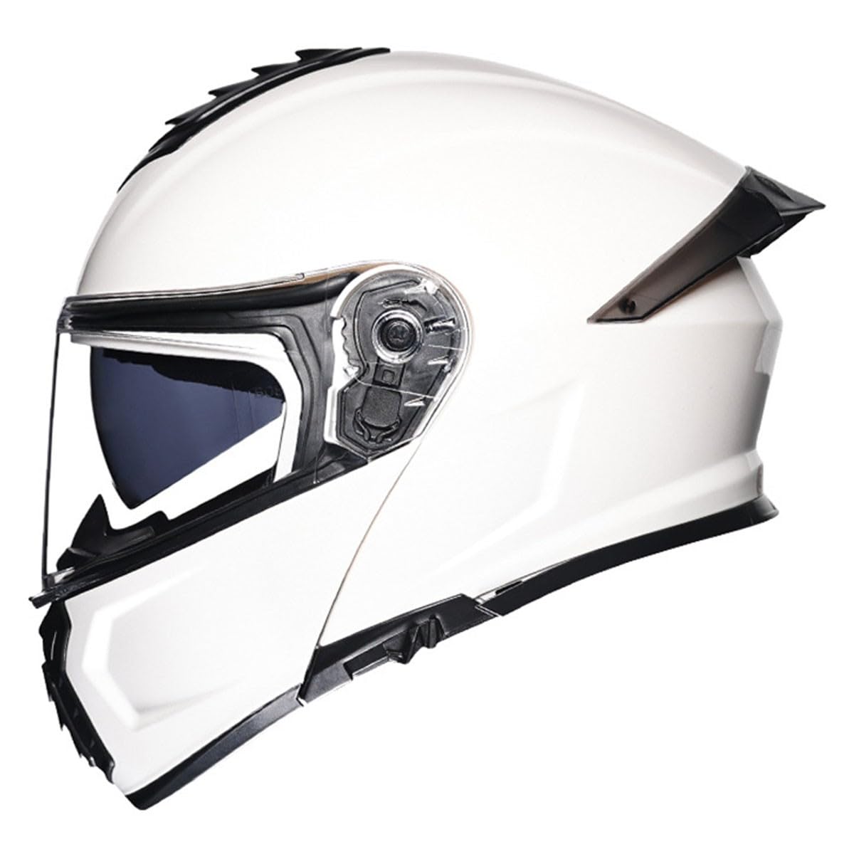 Motorradhelm Motorrad Klapphelm Für Männer Und Frauen Mit Doppelvisier Vollgesichts Motorrad Rennhelm DOT/ECE-Zugelassener Integralhelm Racing Motocross Helm 4,XL:61-62CM von QAZXCVB